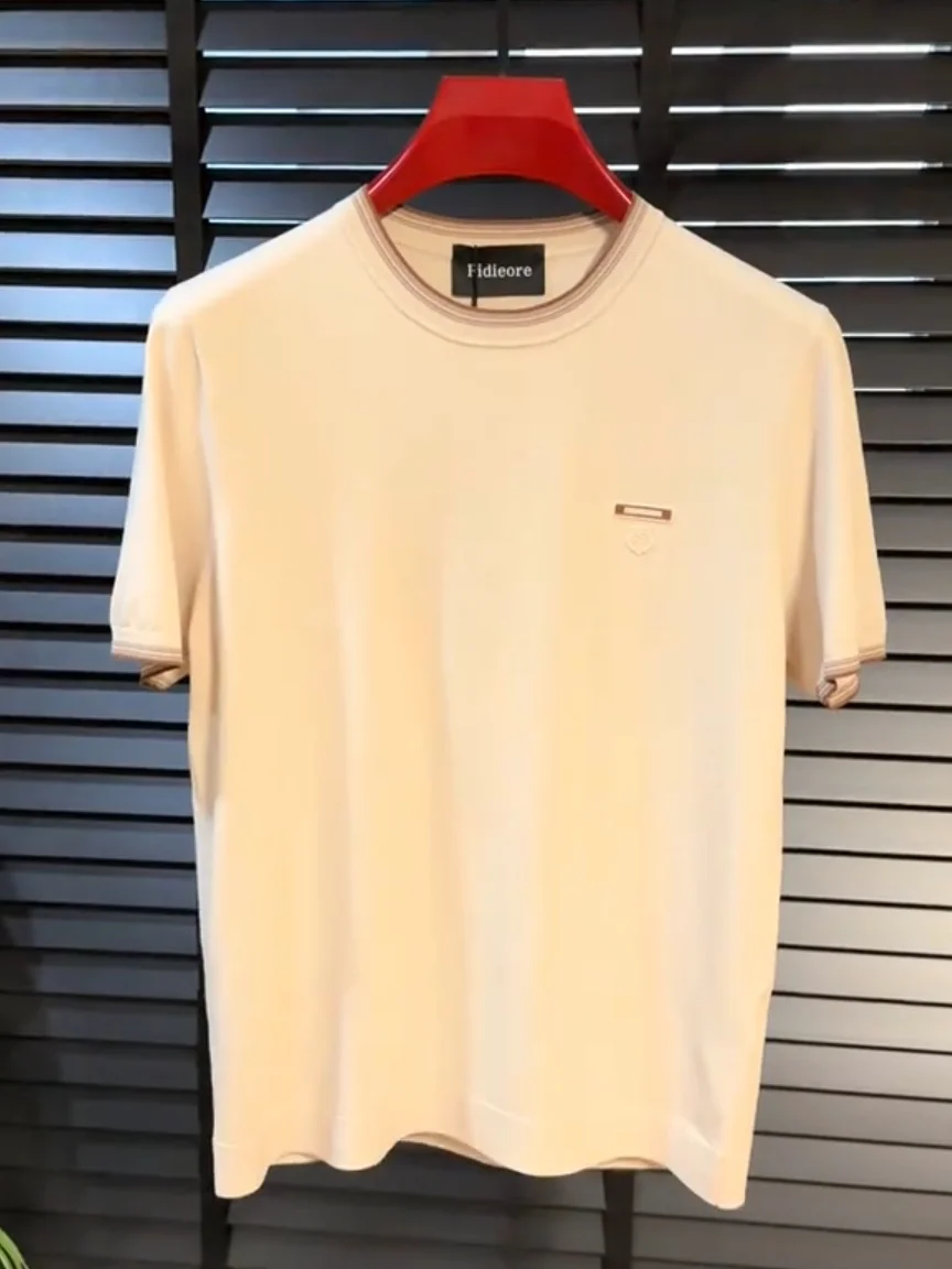 

Мужской трикотажный джемпер с круглым вырезом, новинка весна-осень, модный, люксовый, деловой, высококачественный, повседневный трикотаж