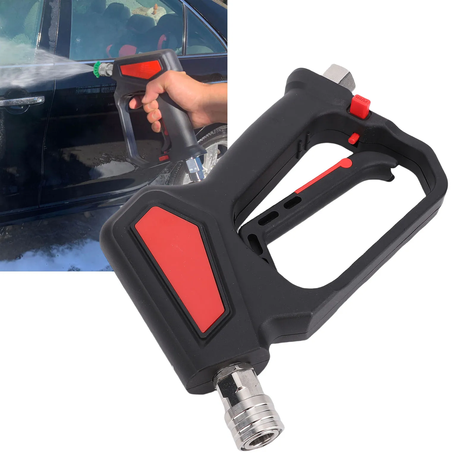 10.5 GPM Pressure Washer Gun Pressure Washer Gun 5800 PSI 10.5 GPM Powerful High Pressure Spray with M22-14 M22-15 3/8 Connector