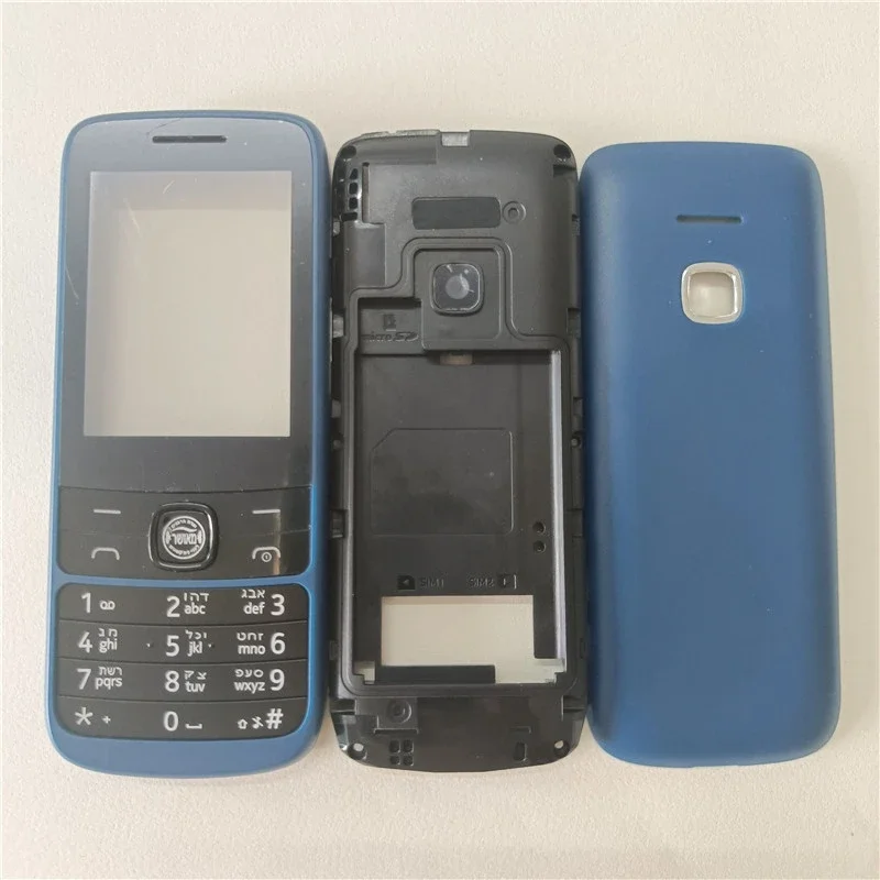 New Full Complete Mobile Phone Housing Cover Case +English and Hebrew Keypad Replacement Parts for Nokia 225 4G 2020