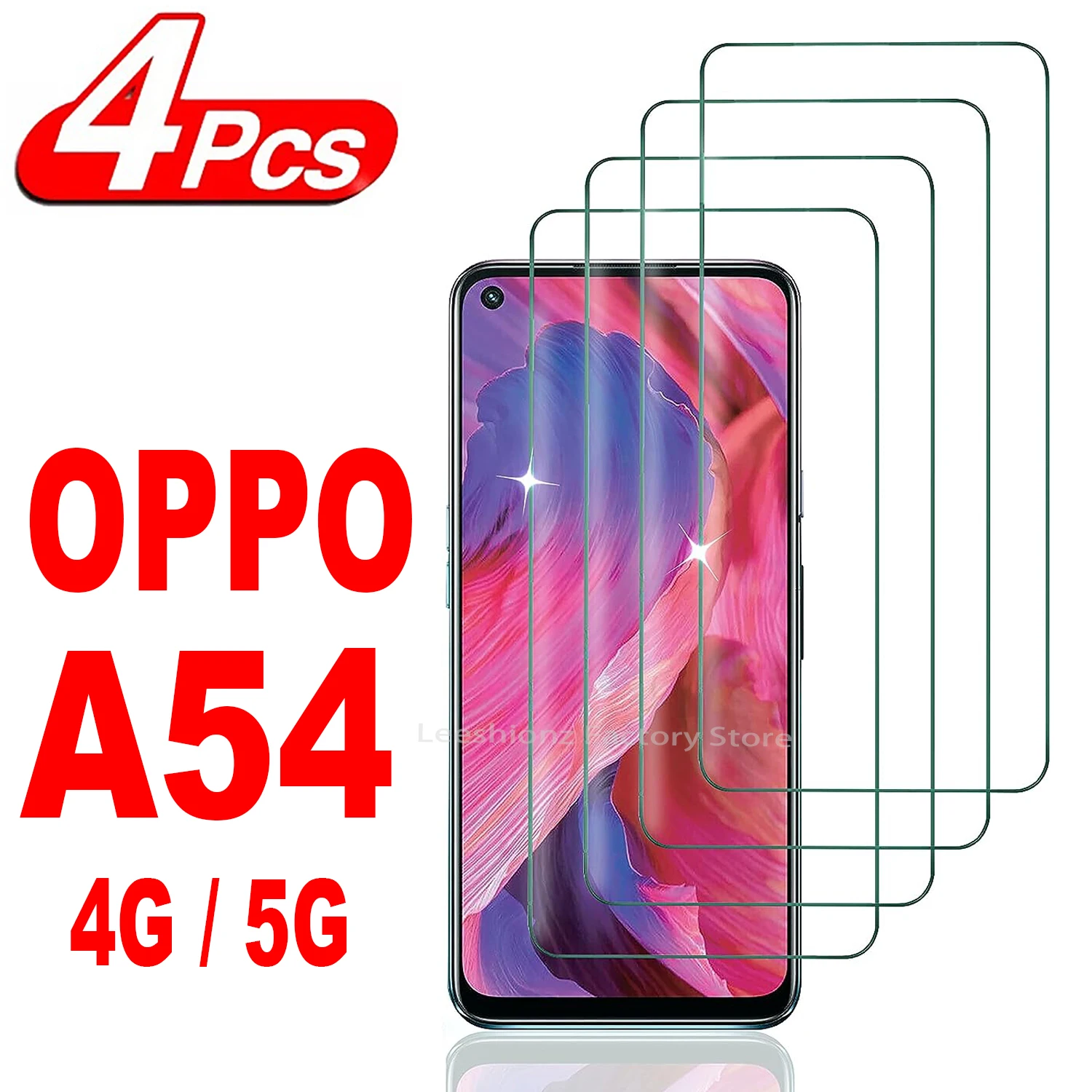 2/4Pcs Screen Protector Glass For OPPO A54 A54-5G A54S Tempered Glass Film