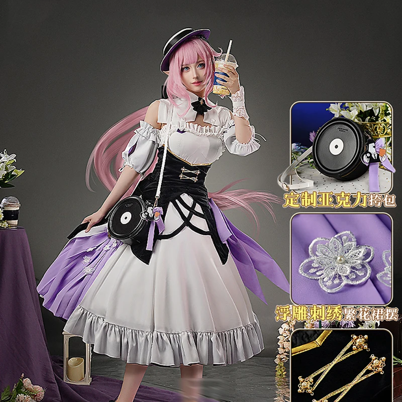 Game Honkai Impact Elysia Cosplay Sweet memories lovely daily corseted Dress women Party Costume A