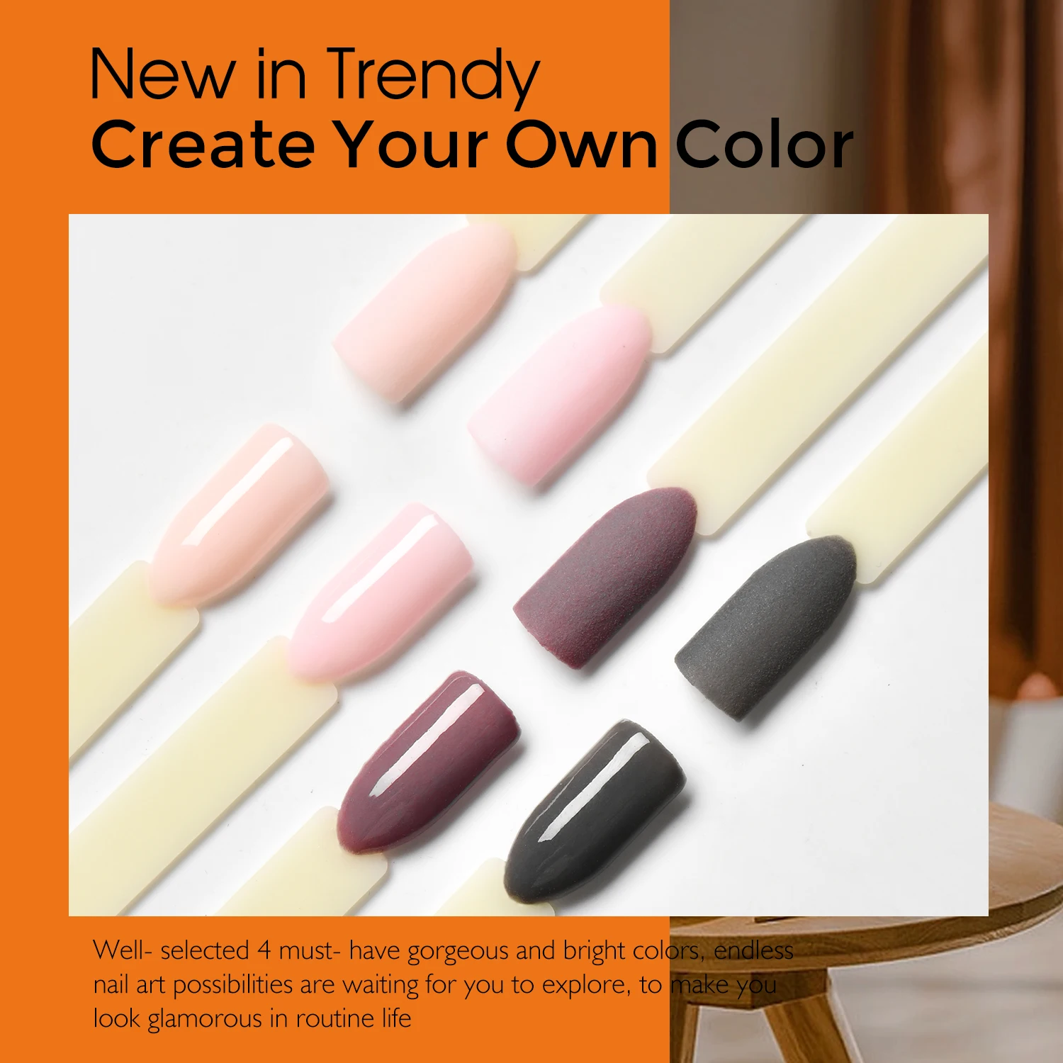 Kit de poudre à tremper pour ongles, 11 pièces, noir, vert, bleu, violet, 4 couleurs, Kit de poudre à tremper pour débutants avec poudre à tremper