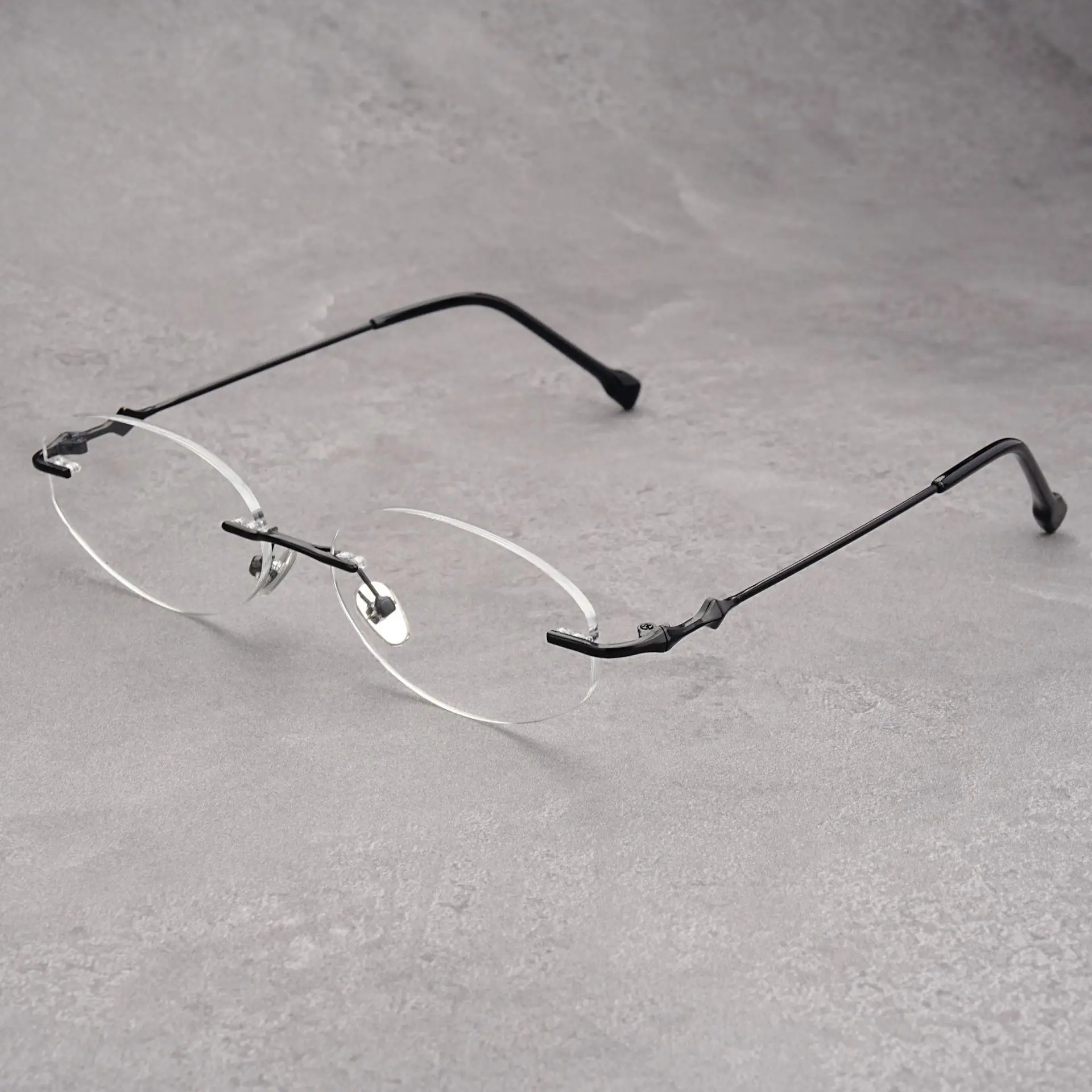 

Корейские люксовые очки без оправы овальной формы для мужчин и женщин, модные, легкие, удобные, дизайнерские, от GM