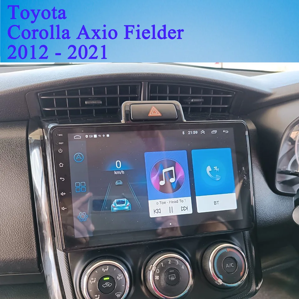 Android14 8G+128G Car Radio Stereo For Toyota Corolla Axio Fielder 2012 2015 2018 2021 Auto Video Audio Music Player 4G Lte WiFi