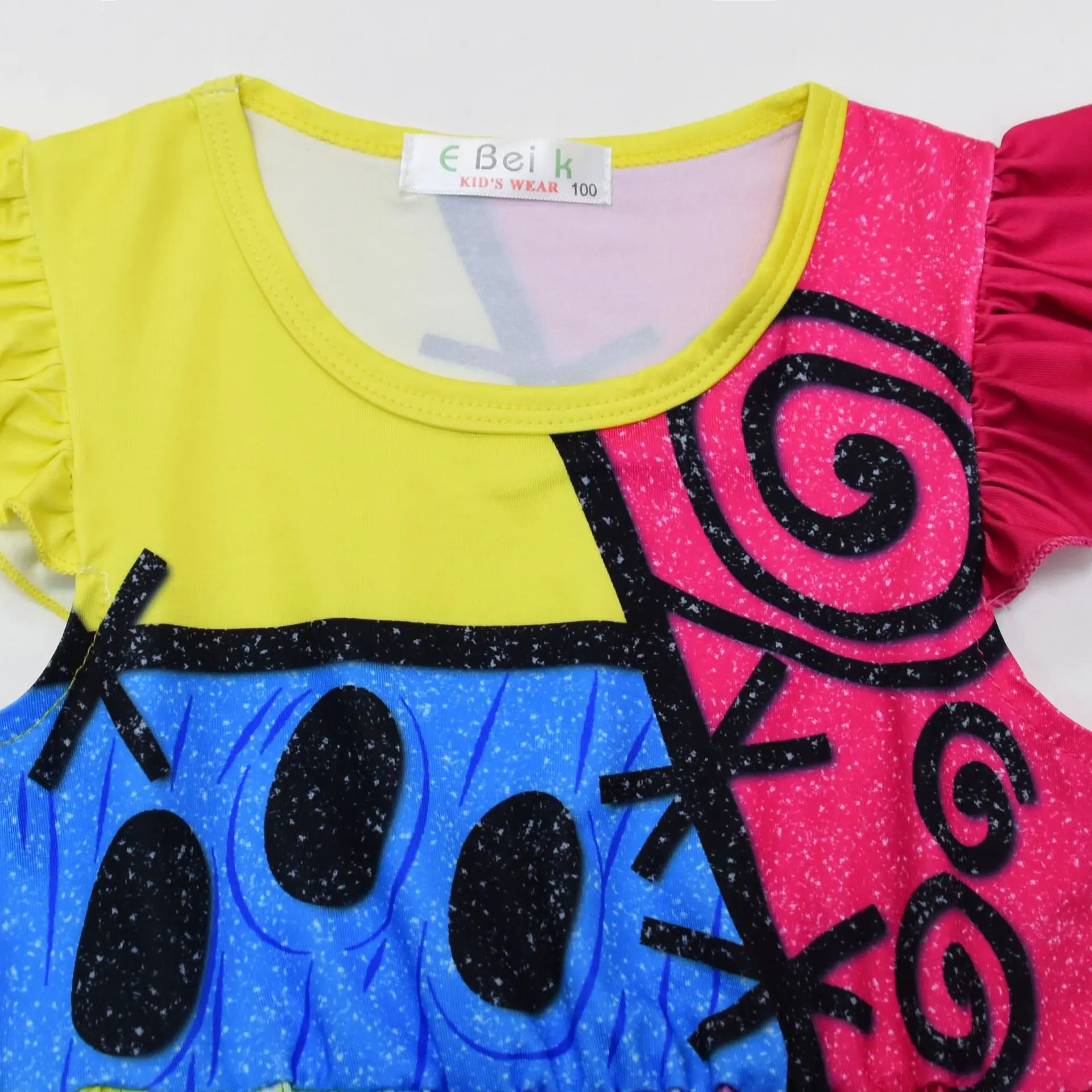 Polka Dot Flutter Sleeve Kids Dress Nightmare Before Christmas Sally Cosplay Costume Girls Halloween Cosplay Birthday Parties
