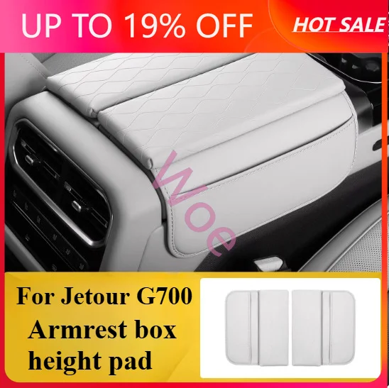 Woe For Jetour G700 Armrest box height pad storage box leather storage protection pad anti fouling and wear-resistant