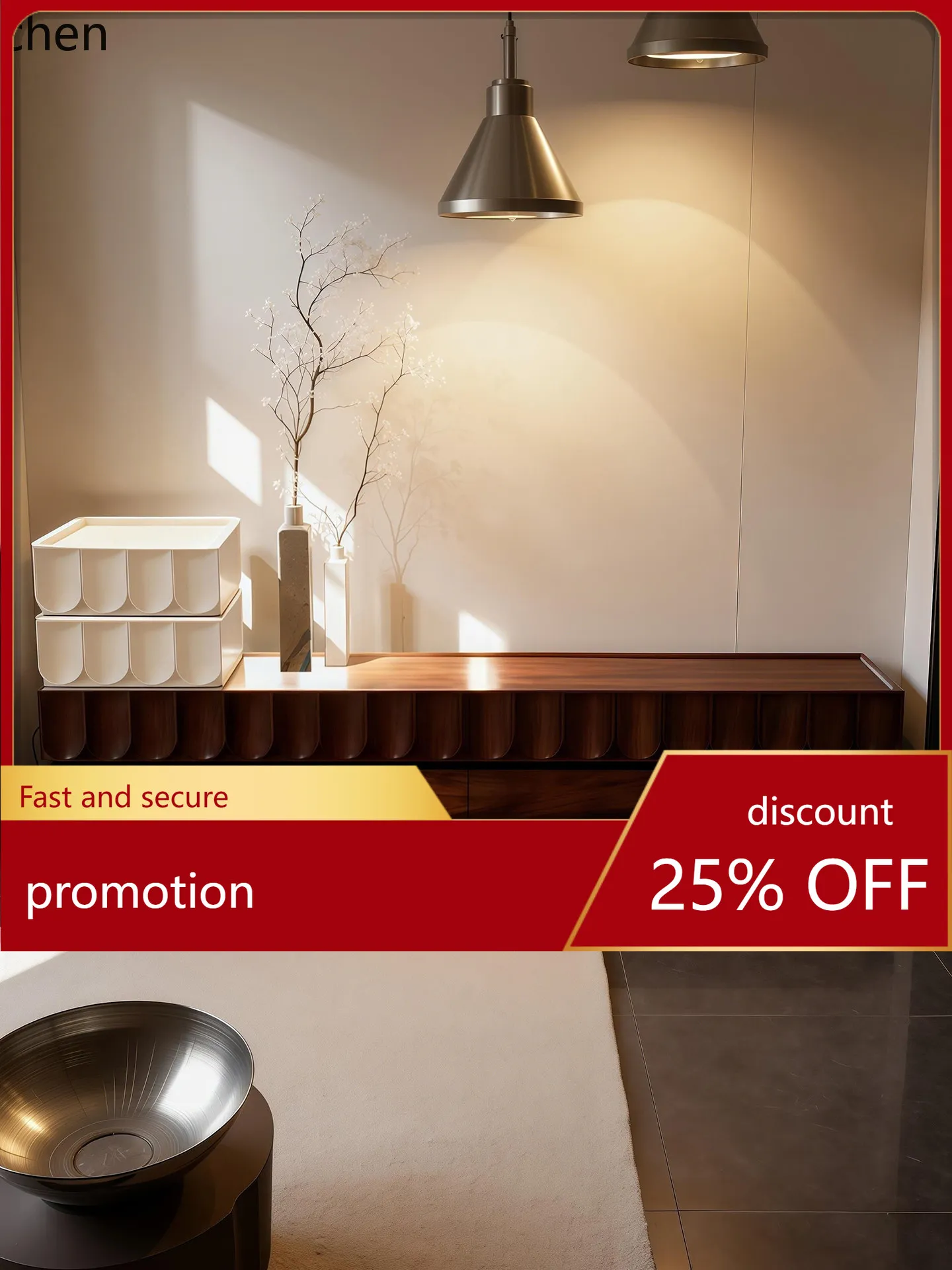 

HT Vintage Style TV Cabinet Living Room Storage Cabinet Integrated Floor-standing Solid Wood Home Small Apartment Floor Cabinet