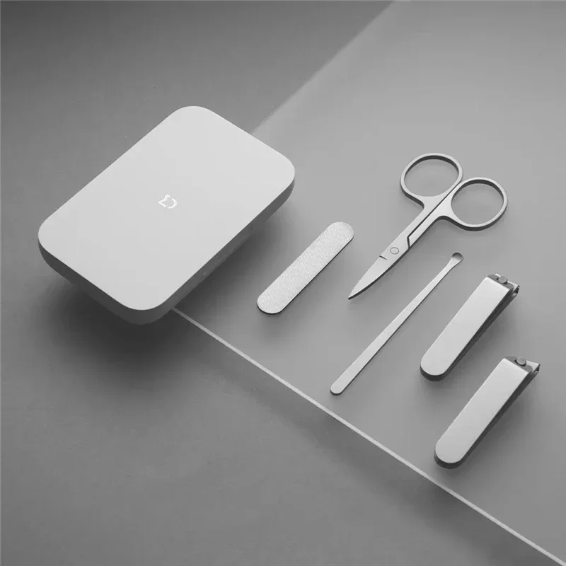مجموعة أدوات مانيكير وباديكير من Xiaomi، مقصات أظافر محمولة من الفولاذ المقاوم للصدأ، مجموعة أدوات النظافة للسفر ata jia