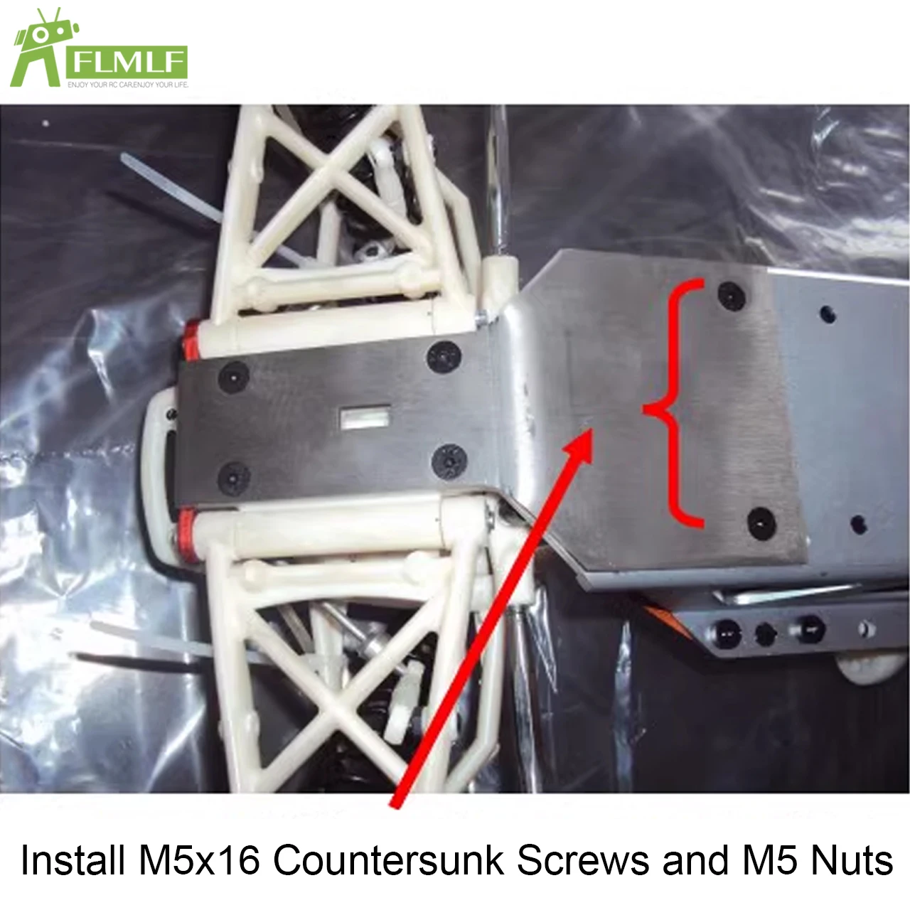 Telaio in acciaio inossidabile da 4 mm Rafforzare adatto per 1/5 HPI ROFUN BAHA ROVAN KM BAJA 5B 5T 5SC Rc Auto Giocattoli Giochi Parti
