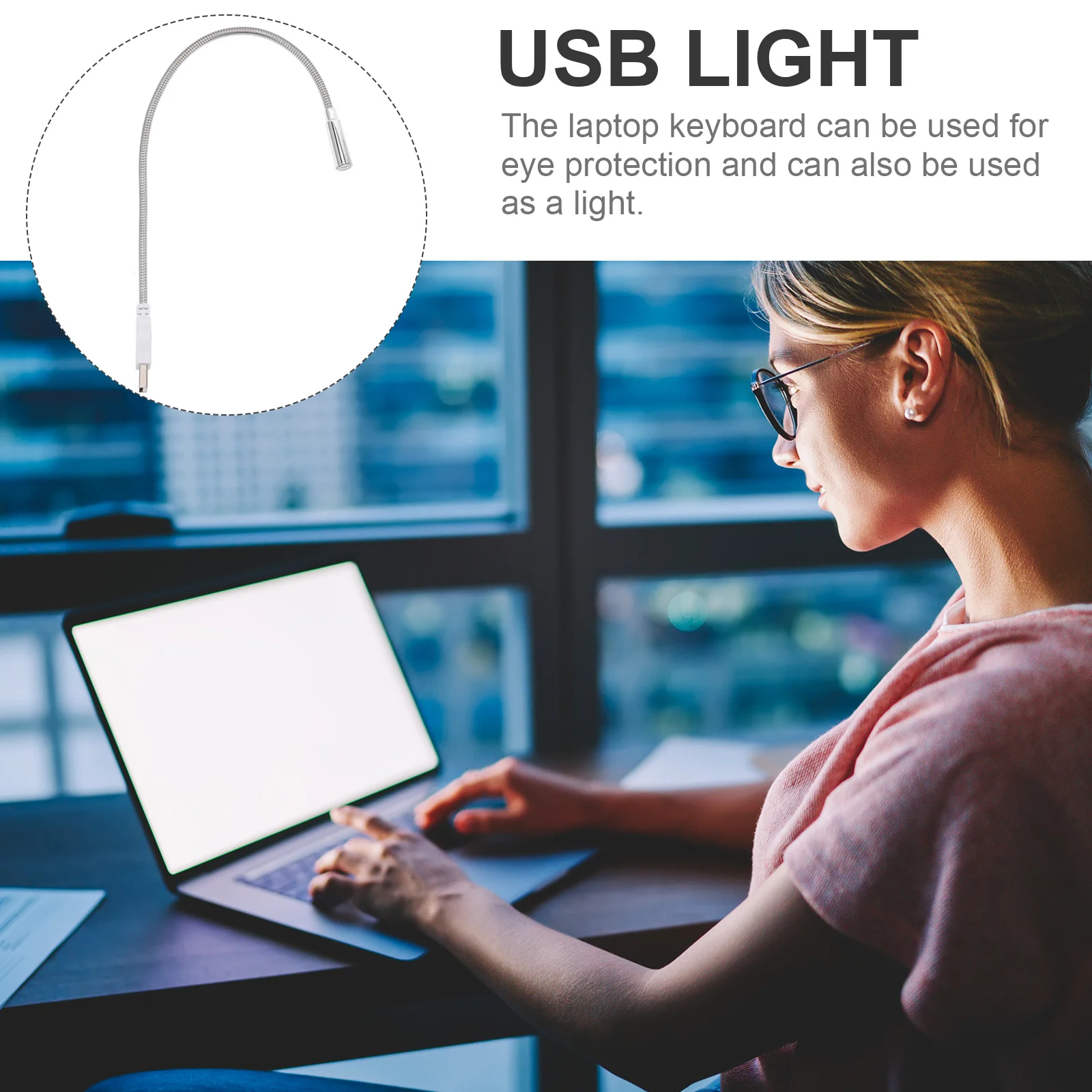 4 Pcs USB Keyboard Light Computer Nightlight Metal Aluminum Alloy Lamp Portable