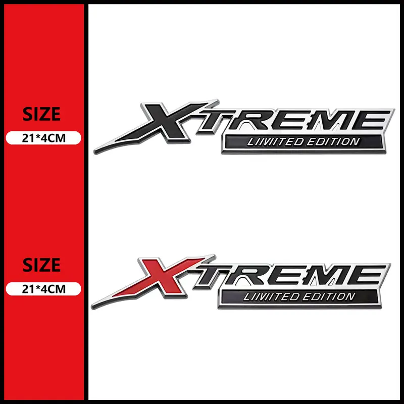 

Auto Parts X-TREME Logo Emblem Decals Liiviited Edition Body Decoration ABS Modification Car Sticker