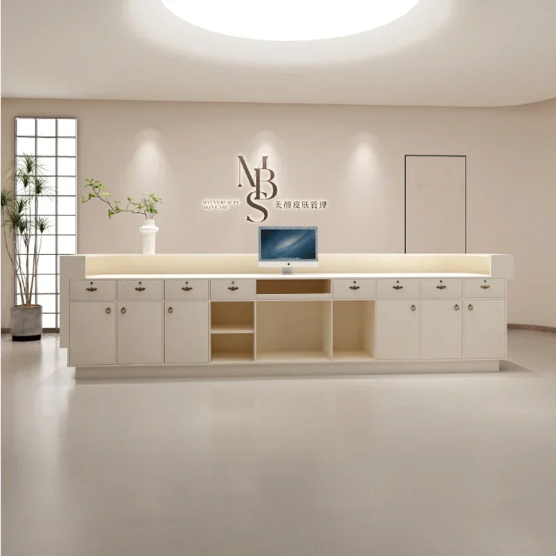 

A Information Luxury Reception Desks Office Shop Conference Salon Mobile Front Reception Desks Lectern Mostrador Furniture