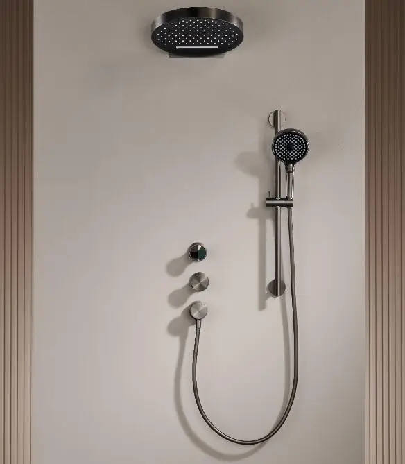 3 Function Outlet Rainfall Concealed Wall Mounted  Bathroom Water Shower Faucet Set System Fixtures