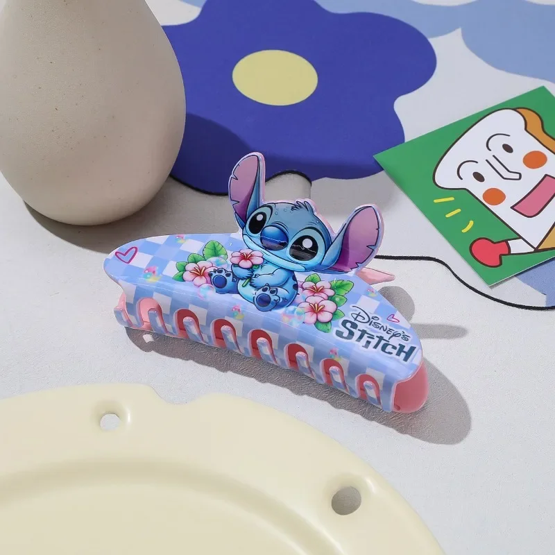 Kawaii Disney Cartoon Stitch Acryl Klauw Clip Schattige Haarspeld Meisje Cosplay Feest Kostuum Accessoires Veelzijdige Haarkaart Hoofddeksels