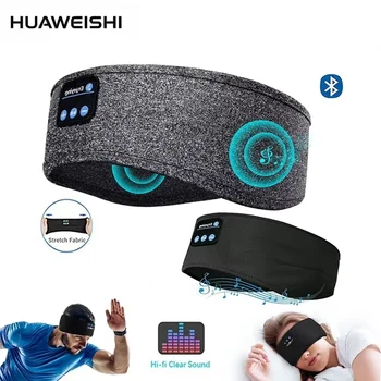 HUAWEISHI Bluetooth 5.0 Earphones Sports Sleeping Headband Elastic Wireless Headphones Music Eye Mask Wireless Headset Headband 1