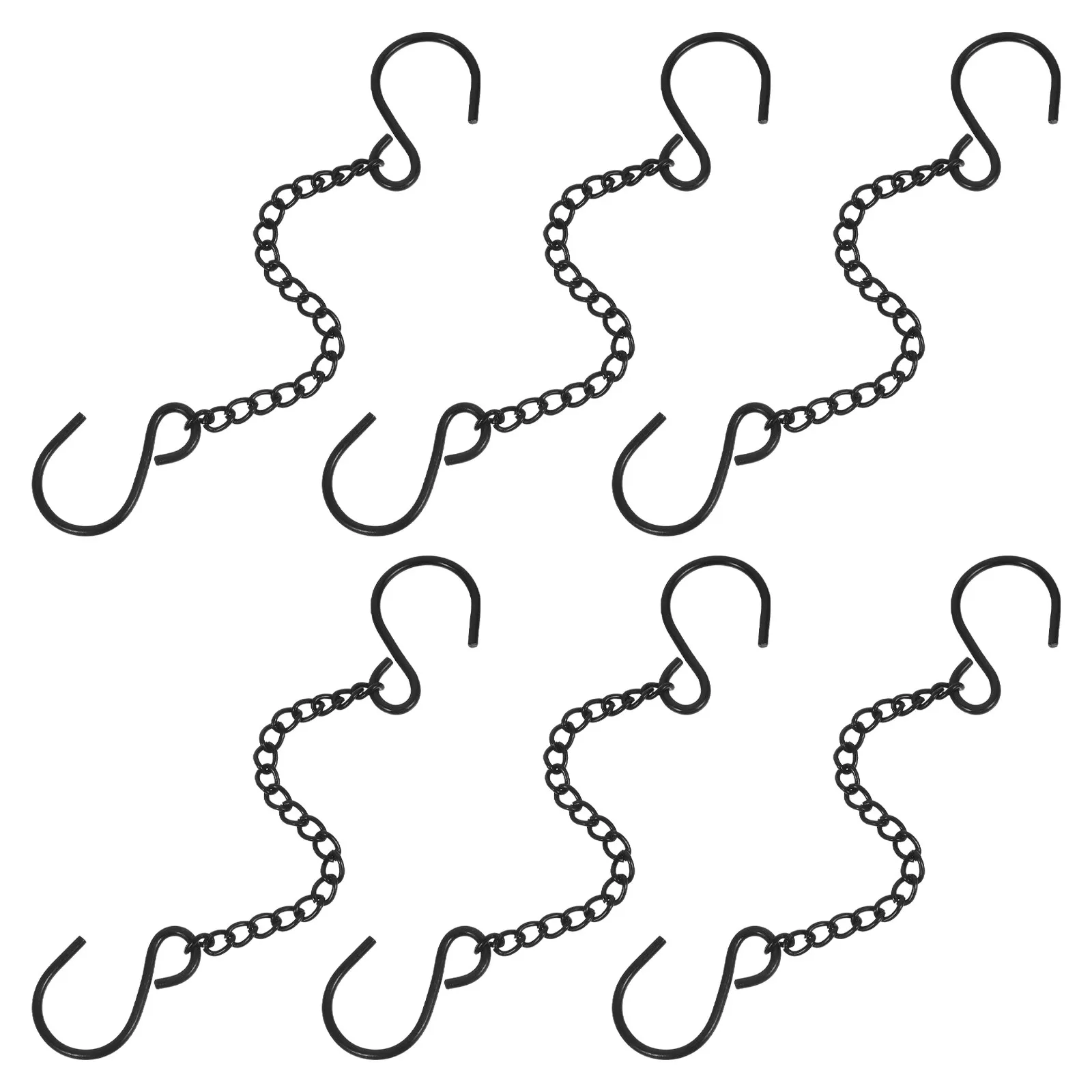 6Pcs Hanging Chain for Door Signs Metal Strong Indoor Outdoor Flowerpot Plant Hanging Basket Chain with Hooks Hang