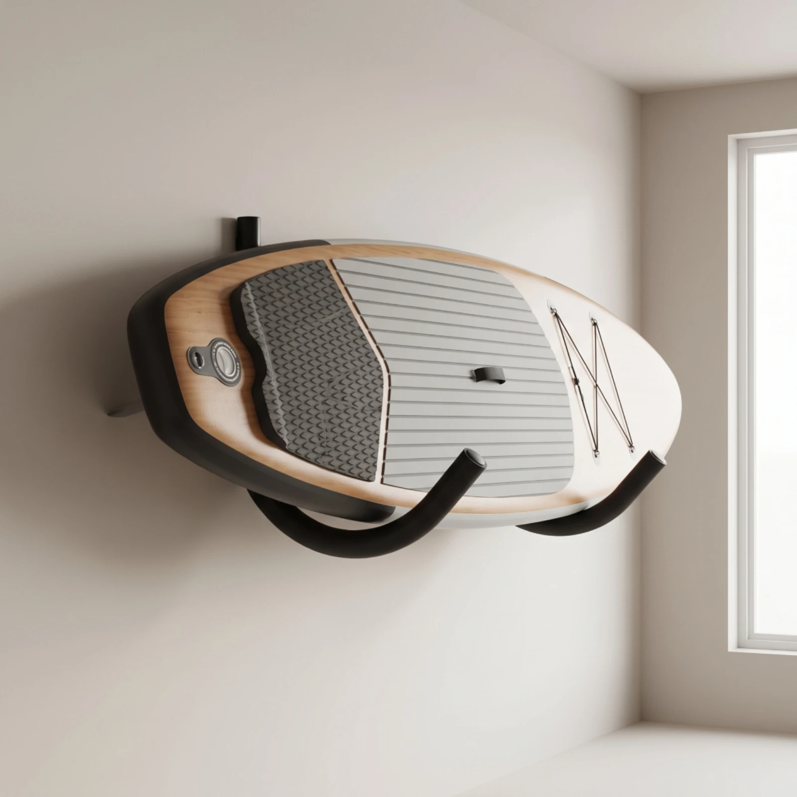 Soporte Acolchado para Kayak y Tabla de Paddle, Porta Kayak que Ahorra Espacio, Fácil de Instalar para Kayakistas, Garaje