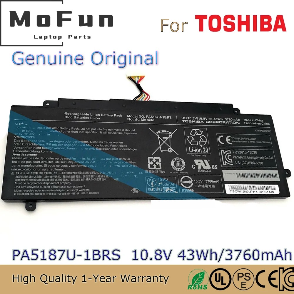 

Brand New Original PA5187U-1BRS 10.8V 43Wh Laptop Battery for Toshiba Click 2 L35W L35W-B3204 P000602680