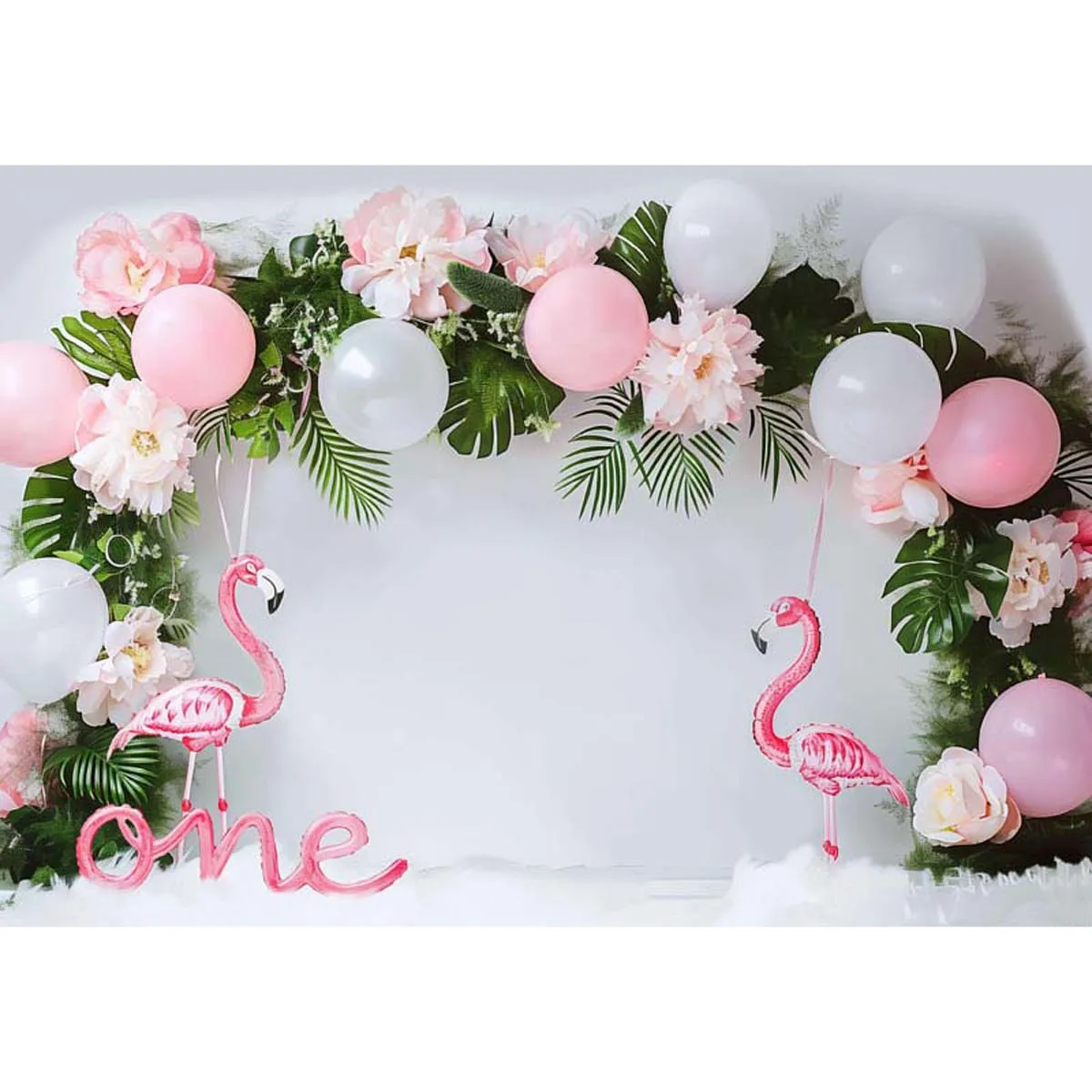 

Allenjoy Flamingo Flower Arch 1st Birthday Backdrop