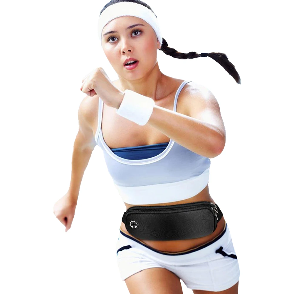 

5 PCS Running Belt Waterproof for Men Women Fanny Pack with Headphone Port Phone Holder Waist Pouch for Hiking Walking Sport