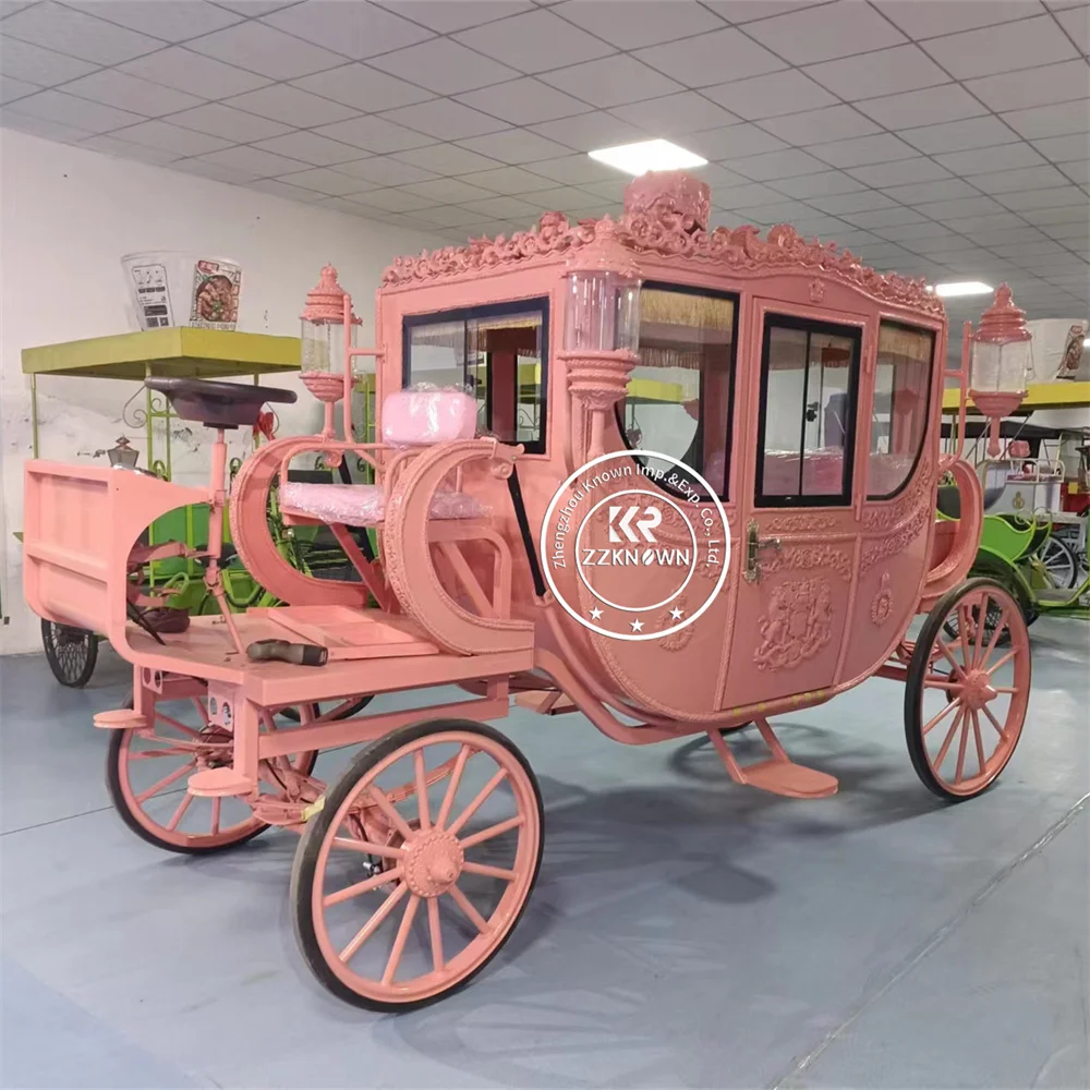 Luxury European Royal Horse Carriage Elegant Vintage Wedding Horse Drawn Carriage for Weddings