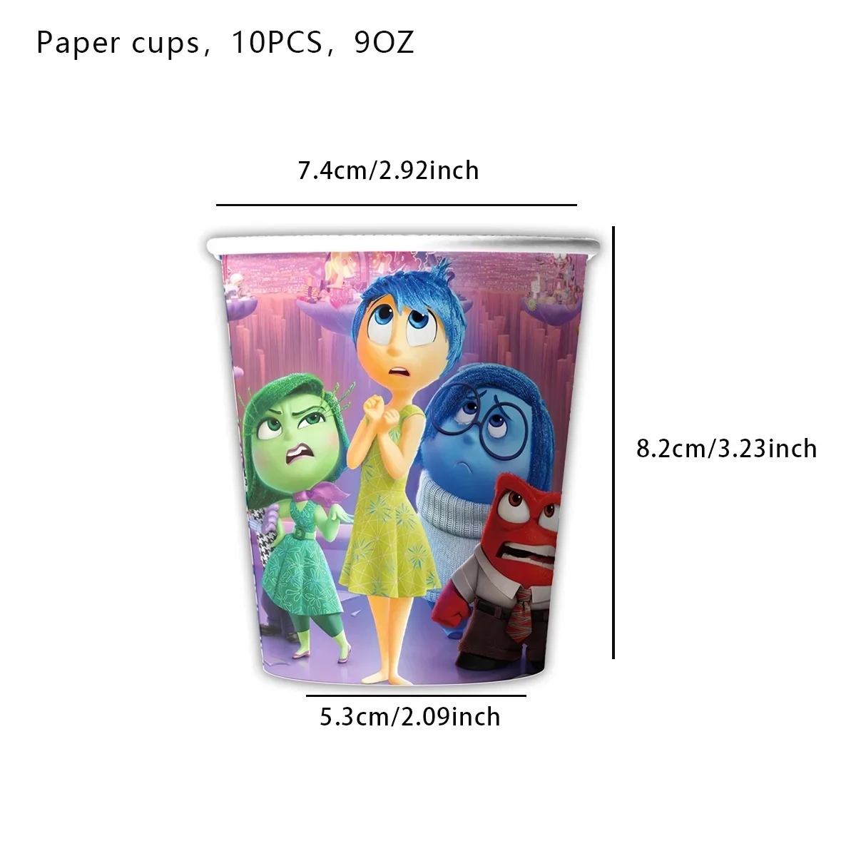 Inside Out Party Decorations Set Plates Napkins Balloons for Kids Birthday Baby Shower Party Supplies view 2
