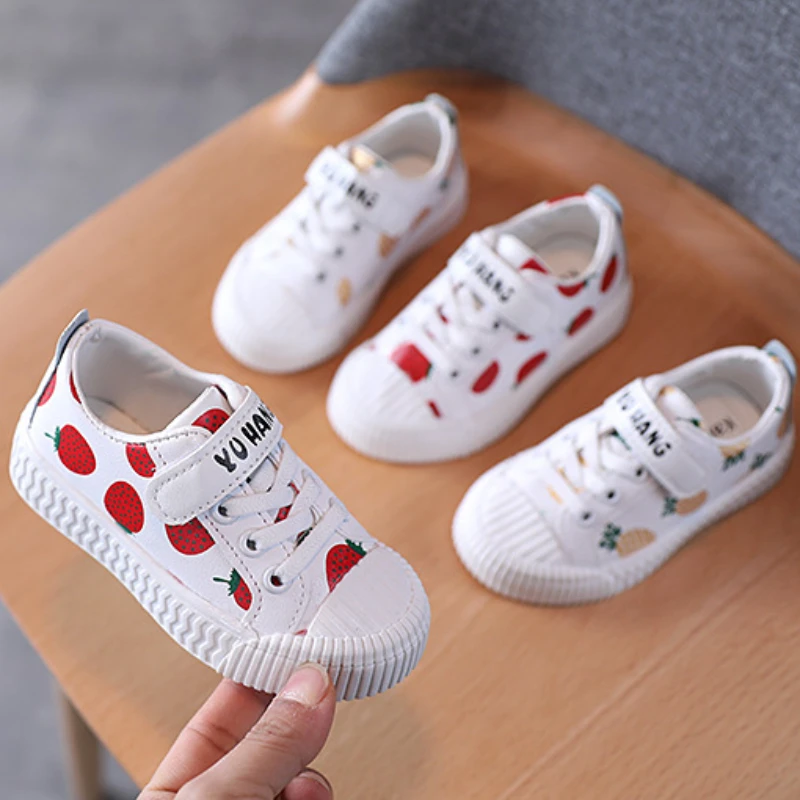 New Kids Shoes Children Cartoon Board Shoes Boys Girls Sneaker Soft Bottom Four Seasons Sneaker Baby Toddler Casual Sports Shoes