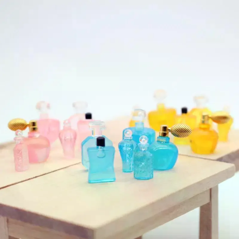 لطيف محاكاة العطور مجموعة من ست قطع دمية اللعب نماذج مصغرة الحلي ديكور DIY بها بنفسك الراتنج اكسسوارات الاطفال اللعب منزل اللعب