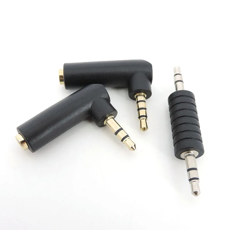 1pcs 3.5 male jack Right Angle 90degree male to 3.5mm 3/4Pole Male Female Audio Connector Stereo Plug L Shape Jack Adapter a1