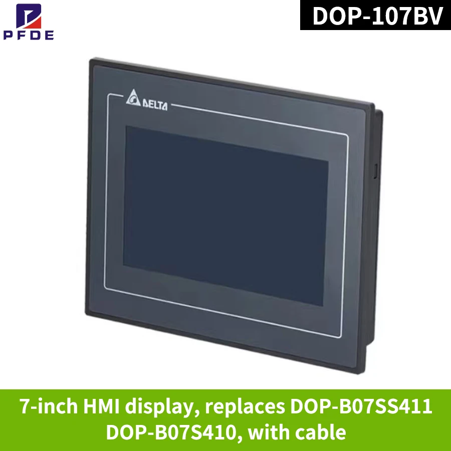NEW 100% Original Delta DOP-107BV 7 Inch Human Machine Interface Display Replace DOP-B07SS411 DOP-B07S410 with Cable