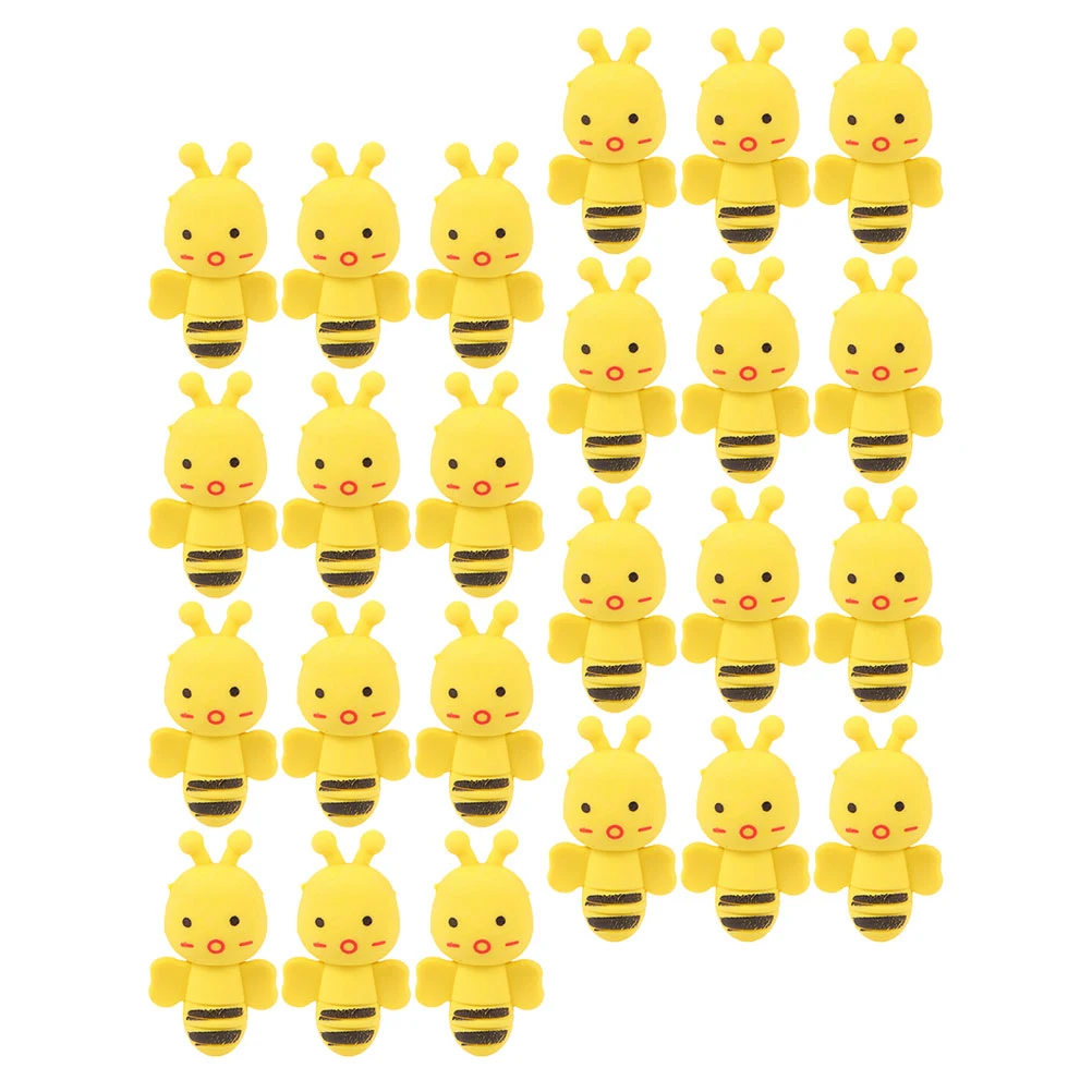 

30pcs Fun Cartoon Erasers Cute Yellow Rubbers Kids Stationery Gifts Toys Collectibles Educational