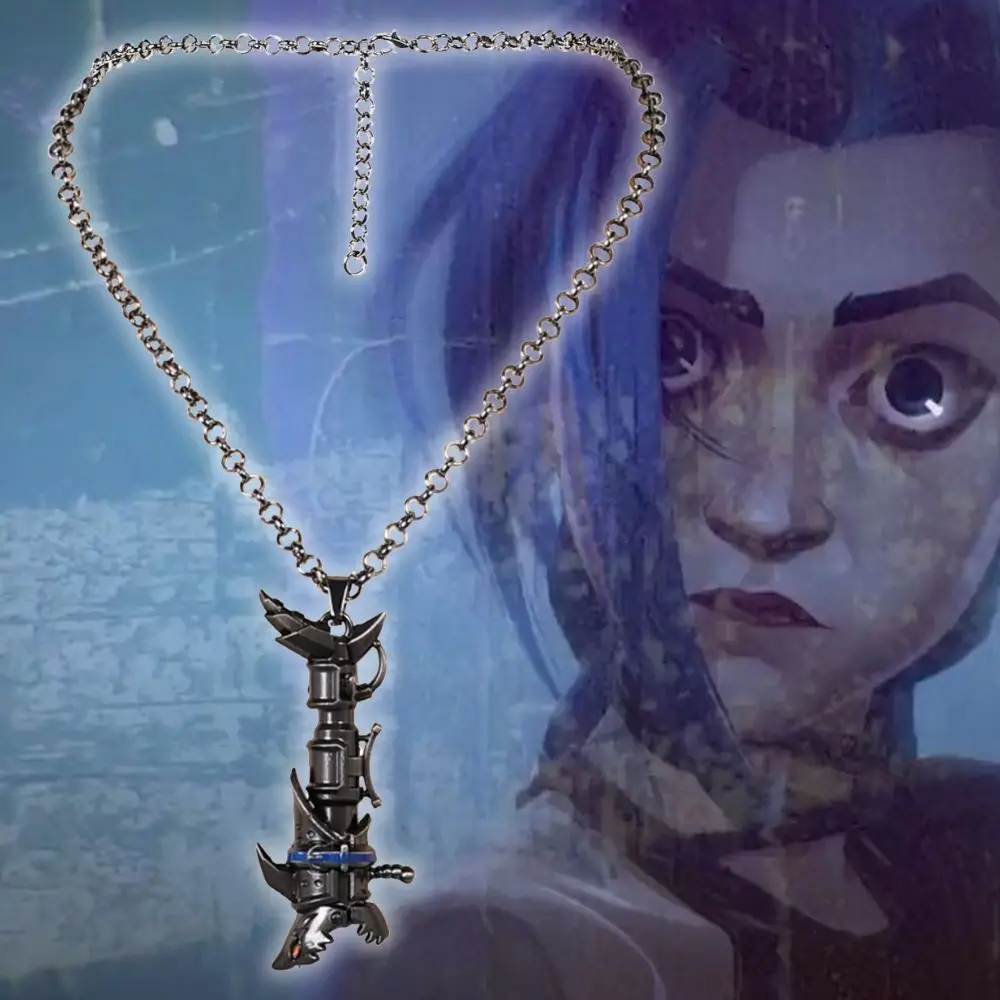 LOL Arcane Jinx Shark Weapons Necklace Cosplay Props Fantasia Disguise for Women Cosplays Halloween Carnival Costume Accessories