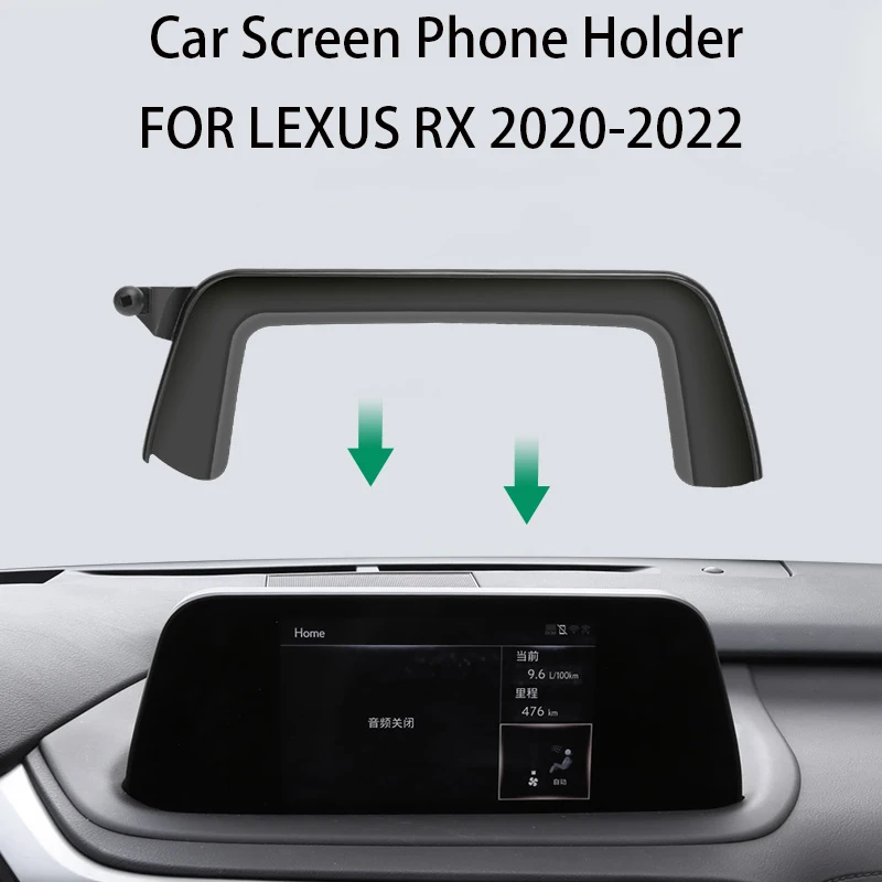 Car Phone Holder Automobile Screen Phone Stand Cell Phone Mount For Lexus RX 2020 2021 2022 Years Wireless Charging Gravity