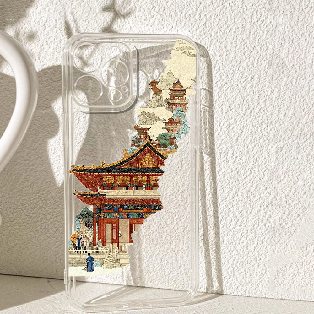 Силиконовый чехол для телефона Ancient Architecture для IPhone 17 16 15 14 13 12 11 Pro Xs Max Air Mini 7 8 6 6s Plus SE 2020 2022 Cover