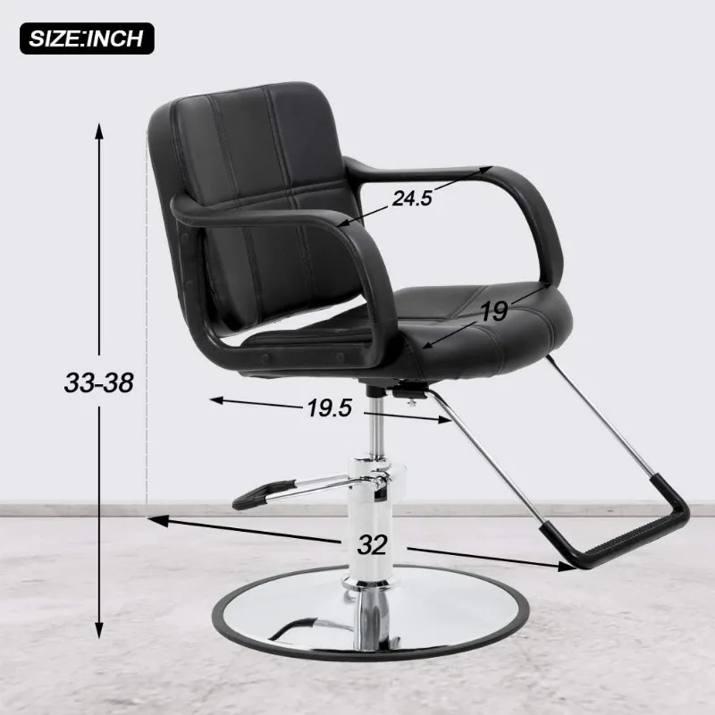 Styling Chair Heavy Duty Beauty Salon Barber Hydraulic Pump Swivel Hair Cutting Chairs Salon Shampoo Equipment