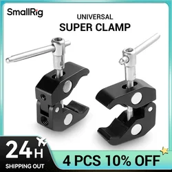 Супер-зажим SmallRig, 2 шт. в упаковке, с резьбой 1/4 дюйма и 3/8 дюйма для камер/освещения/зонтов/крючков/полок/пластин, стекла/крестовины 2058