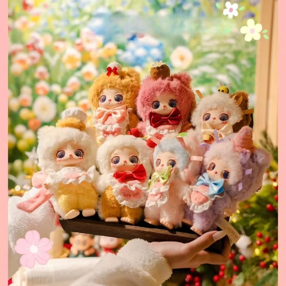 Echte Liila Chef Kitten Serie Blind Box Kawaii Plüsch Spielzeug Desktop Dekoration Ornamente Taschen Anhänger Geheimnisvolle Überraschung Geschenk