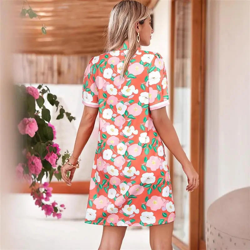 Retro-Druck Dr Damen Vielseitiger lockerer Swe Ort-Swe Ort-Rock Cross-Border Neue Damenbekleidung irt Dr