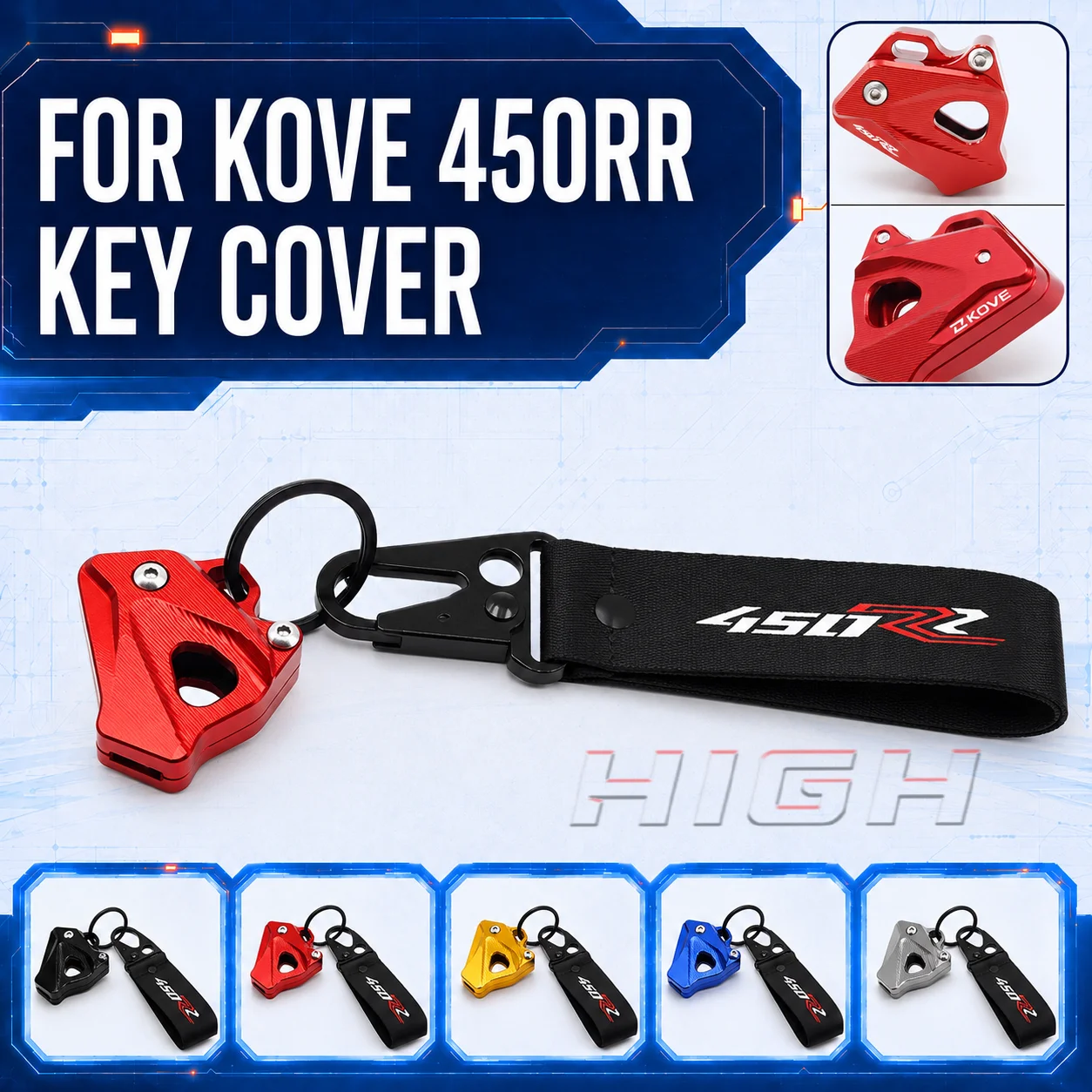 FIT FOR KOVE 450 RR RR 450 Remote Key Protective Shell Custom Key Fob Cover Decor Housing