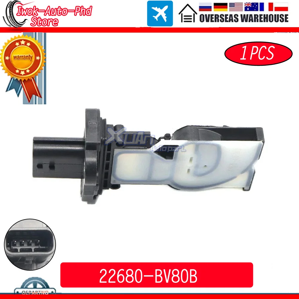 

Car MAF MASS AIR FLOW METER SENSOR for Nissan Altima Juke Kicks 1.6 Maxima 3.5 Sentra Rogue Pathfinder Versa 22680-BV80B