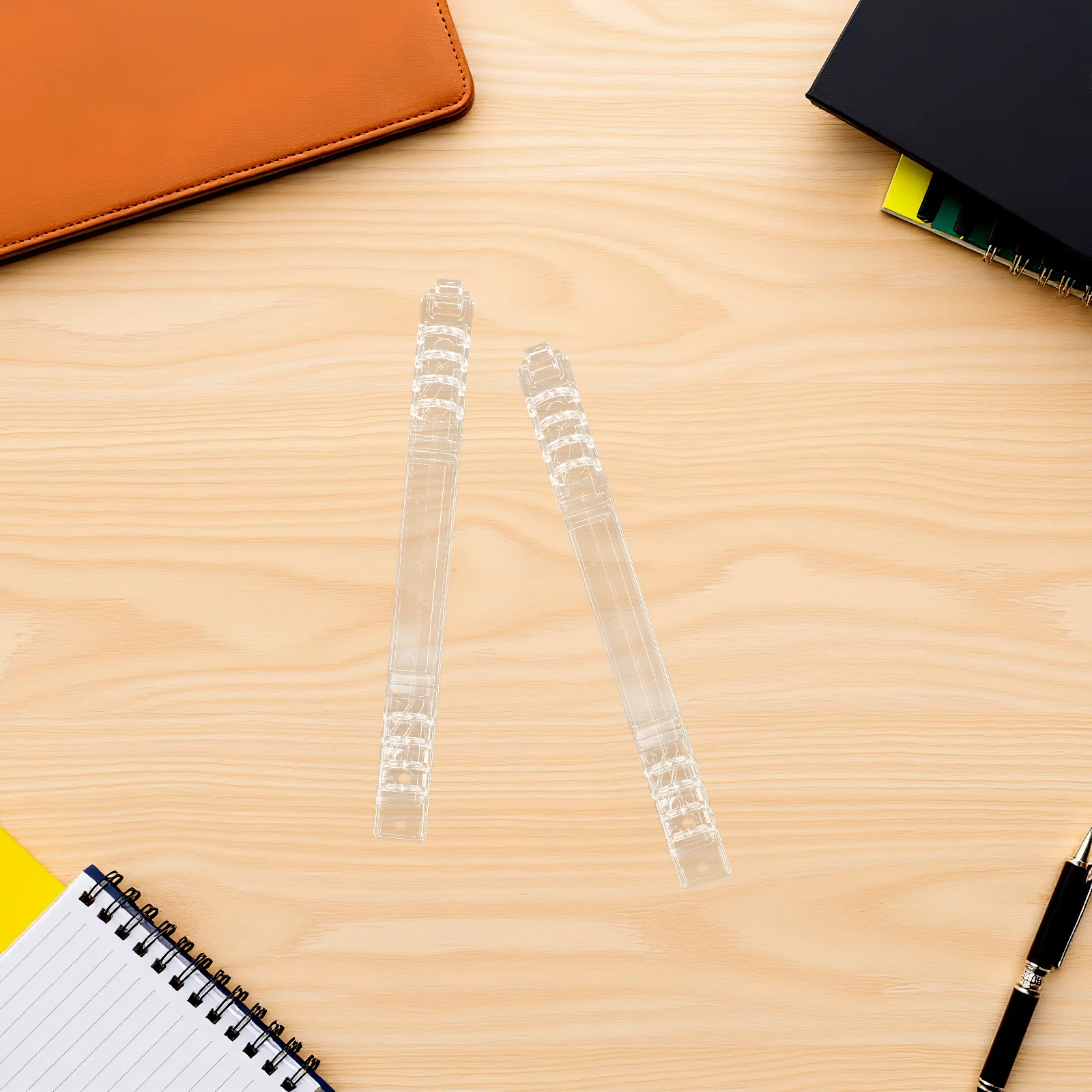 10 pièces Transparent 8 anneaux de reliure pour papier A5 peigne en plastique Clips de reliure 100 feuilles capacité ouvrable spirale reliure anneaux