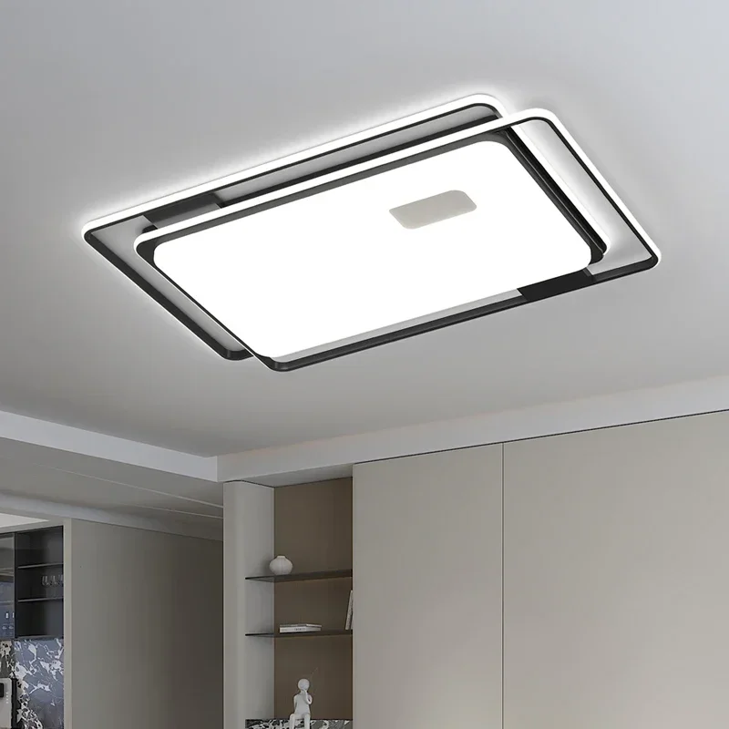 Modern Living Room Lights Chandeliers Lamp For Bedroom Study White Black Surface Mounted Hanging Lamps Ceiling Fixtures
