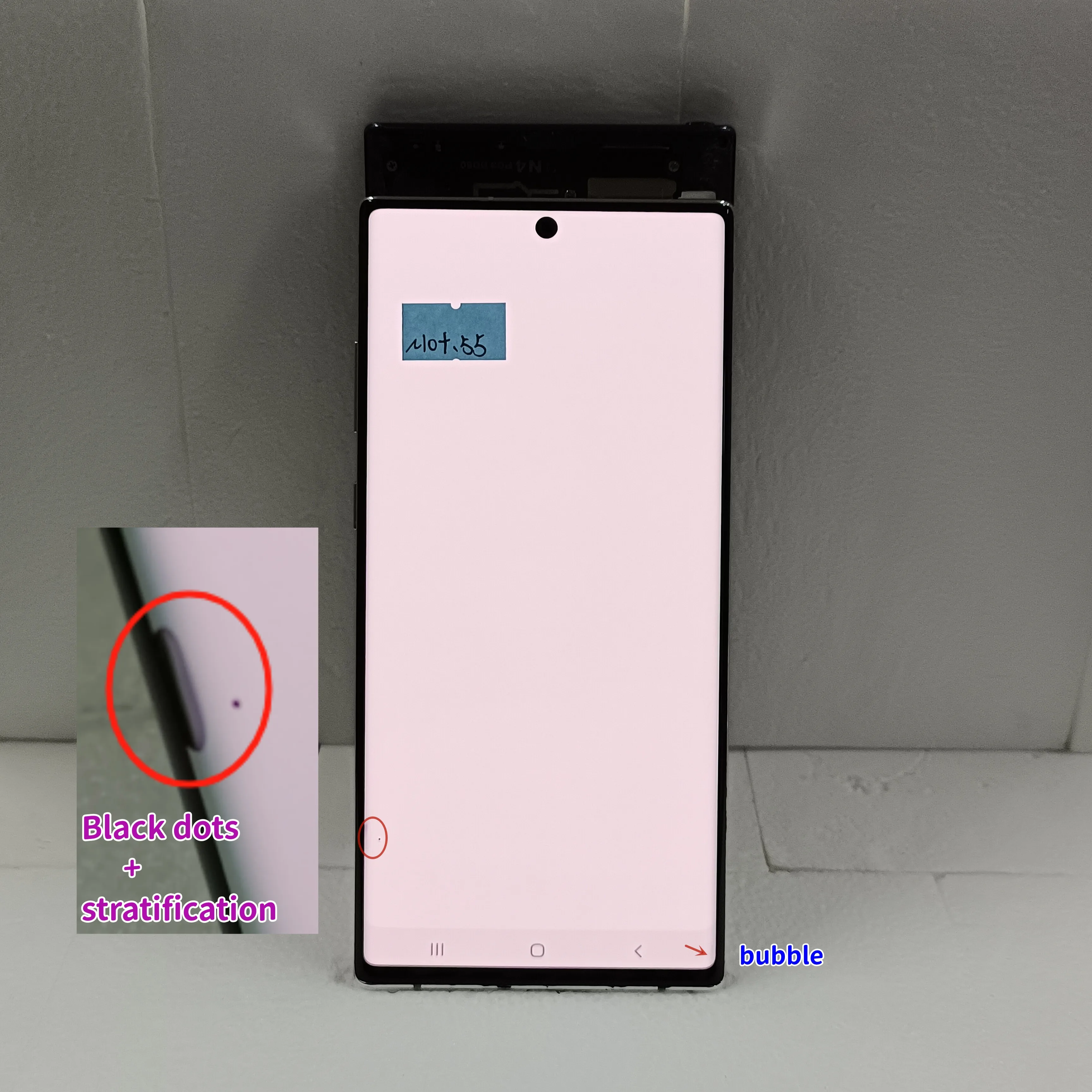 100% Work AMOLED Note10+ For Samsung Galaxy Note 10 Plus N975F N976B LCD Display Touch Screen Digitizer Assembly，With Dot Line