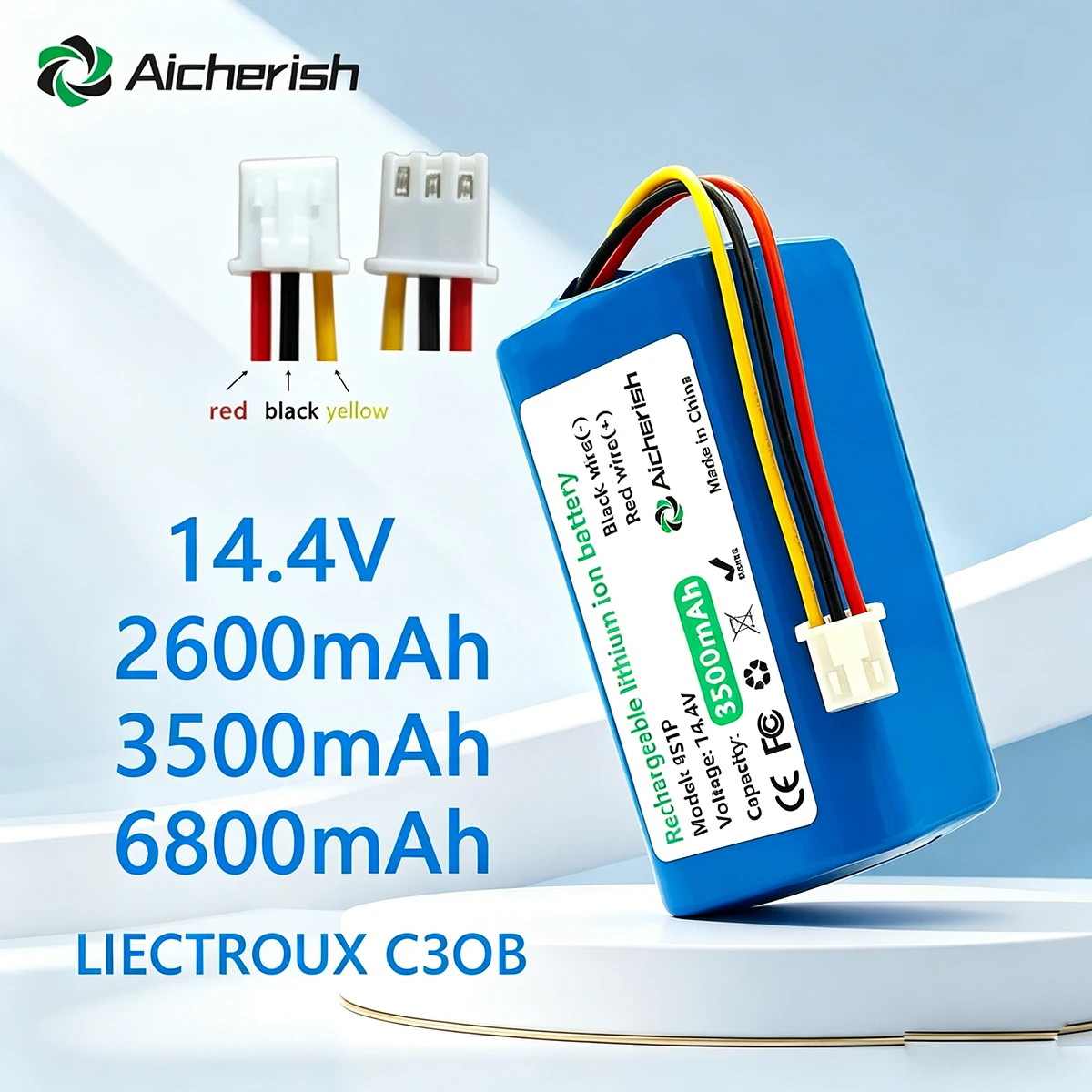 

High Capacity New 14.4V 3500mAh Li-ion Battery For Ikohs Create Netbot S18 Robot Vacuum Cleaner Replace Li-ion Battery