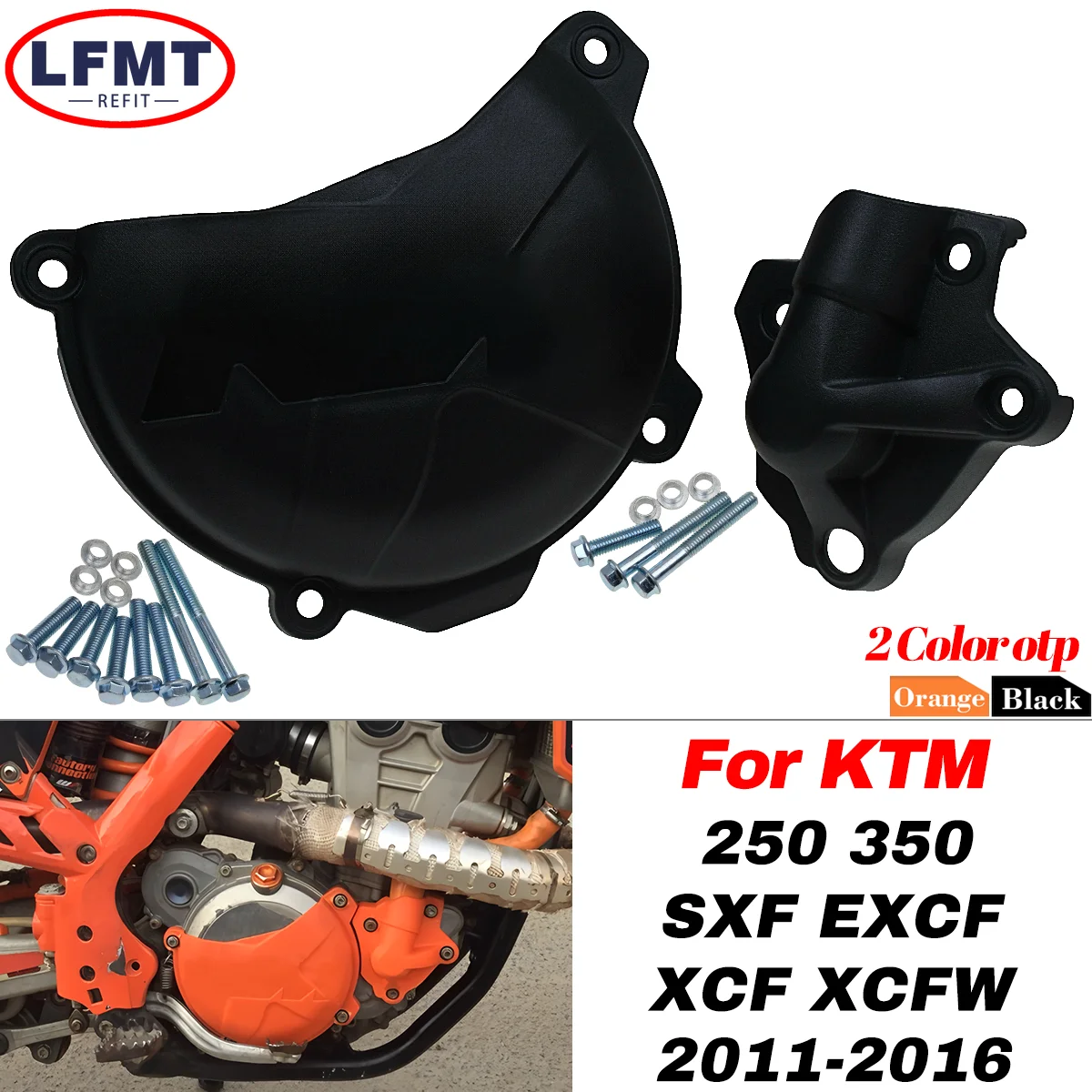 

For KTM 250 350 SXF EXCF XCF XCFW FREERIDE Motorcycle Clutch Cover Protection Cover Water Pump Cover Protector 2011 2012-2016