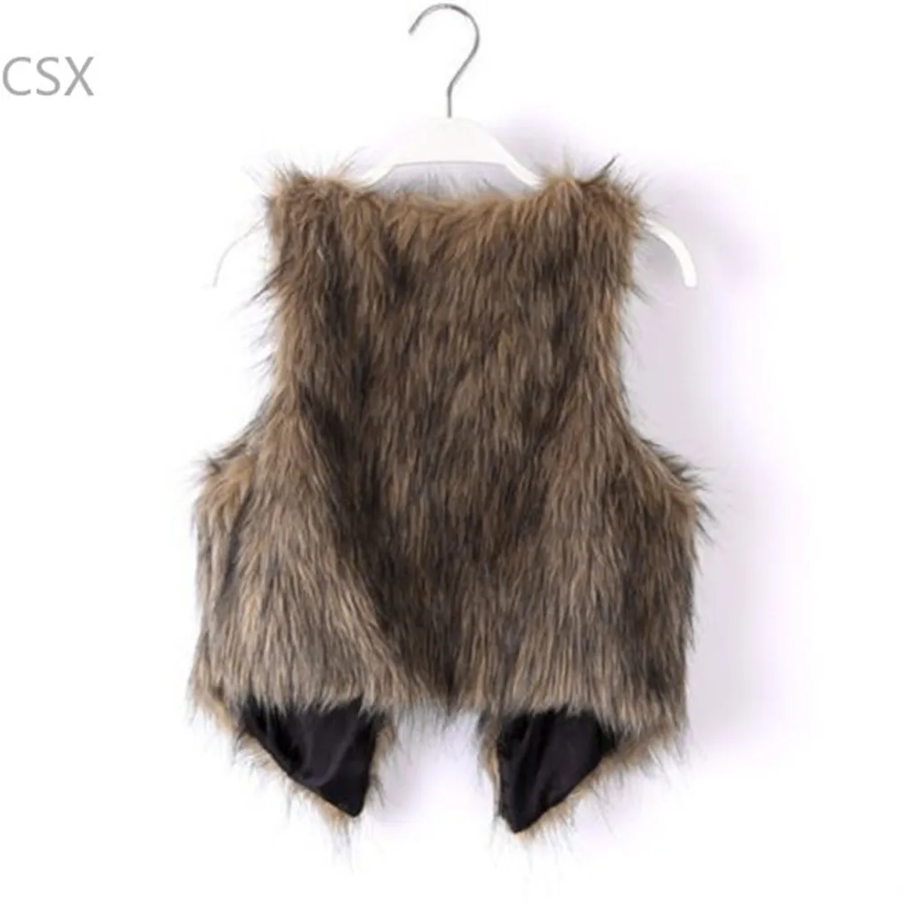 Female Faux Fur Vest Women Sleeveless Vest Outerwear Multi-size Short Waistcoat Autumn Winter