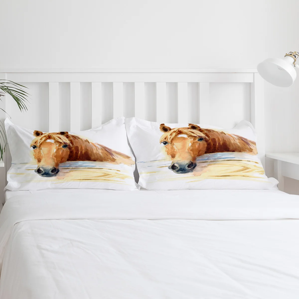 Animal Horse Watercolor Art Bedding Set 3pcs Duvet Cover Pillowcase Kids Adult Quilt Cover Double Bed Set Home Textile