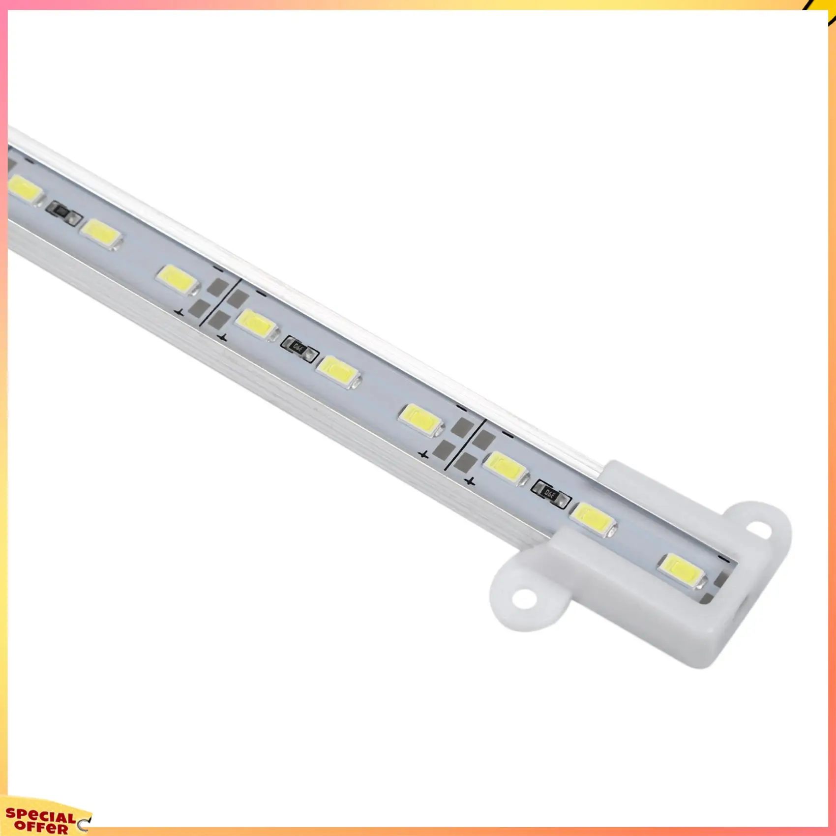 

ABFI 2X 50CM 12V 36 LED 5050 SMD Hard Strip Bar Light Aluminum Rigid White