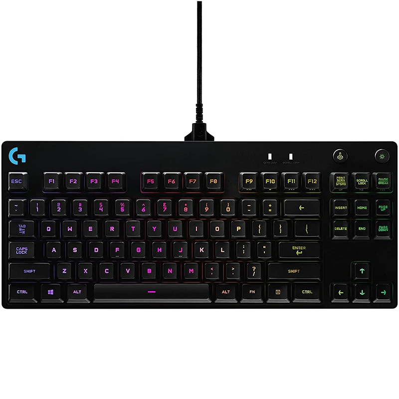 

G PRO Mechanical Gaming Keyboard Ultra Portable Tenkeyless Design USB Cable 16.8 Million Color LIGHTSYNC Backlit Keys