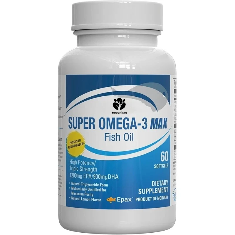 

Витаминное рыбное масло, 2400 мг Omega 3, высокая эффективность, содержащий EPA и DHA. | Аромат лимона -60 капсул